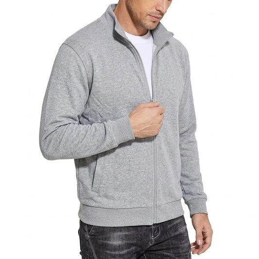New Mens Zipper Sweatshirts Autumn Gym Hoodie Coats Man Long Sleeve Cardigan Jackets Spring Solid Work Coats Luxury Clothes Man